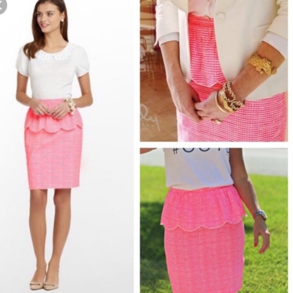 Lilly Pulitzer Dresses & Skirts - NWT Lilly Pulitzer Fluorescent Thyme Peplum Skirt